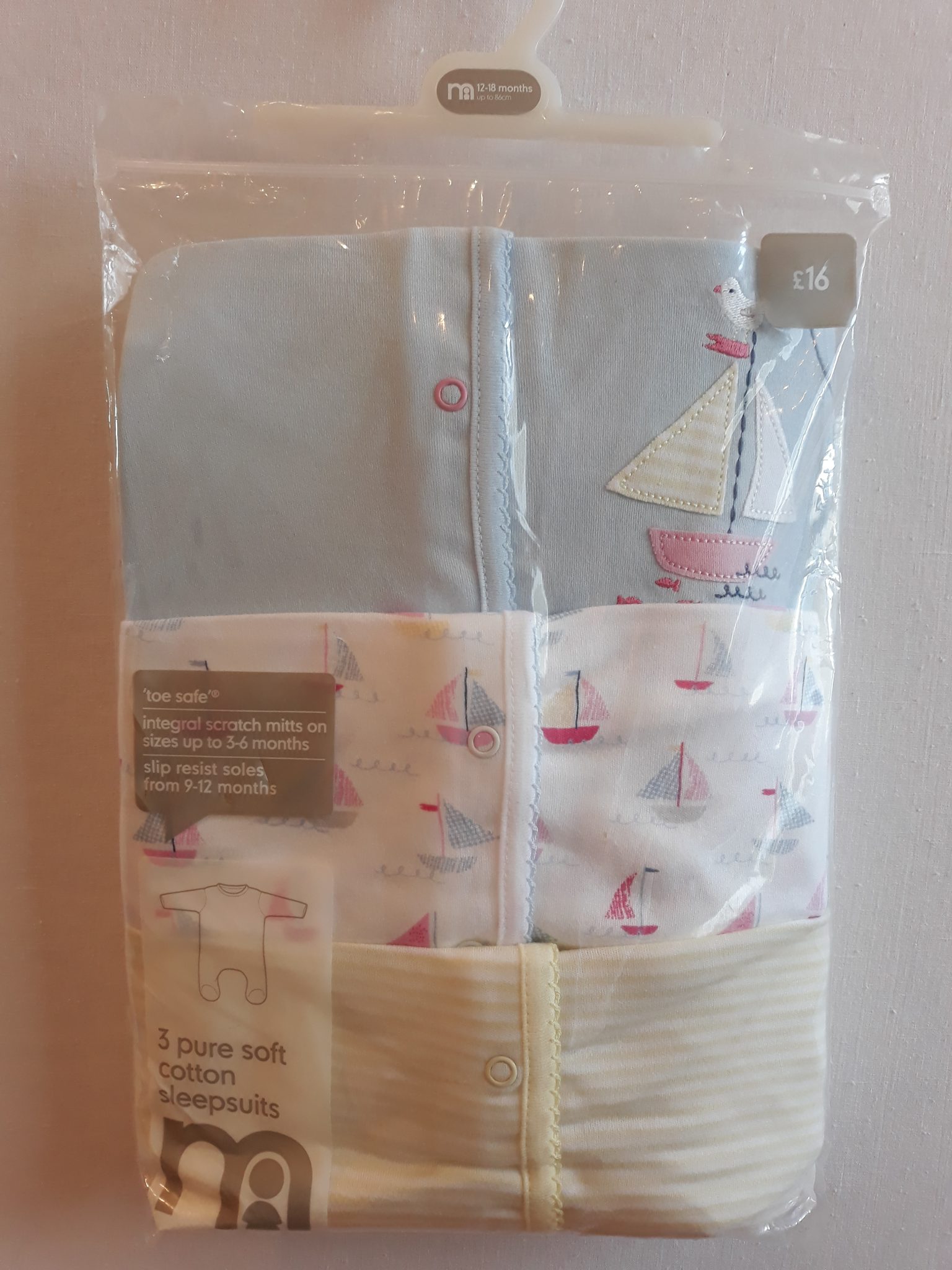 Набір з трьох сліпів для дівчинки 9-12 місяців Mothercare — фото 1