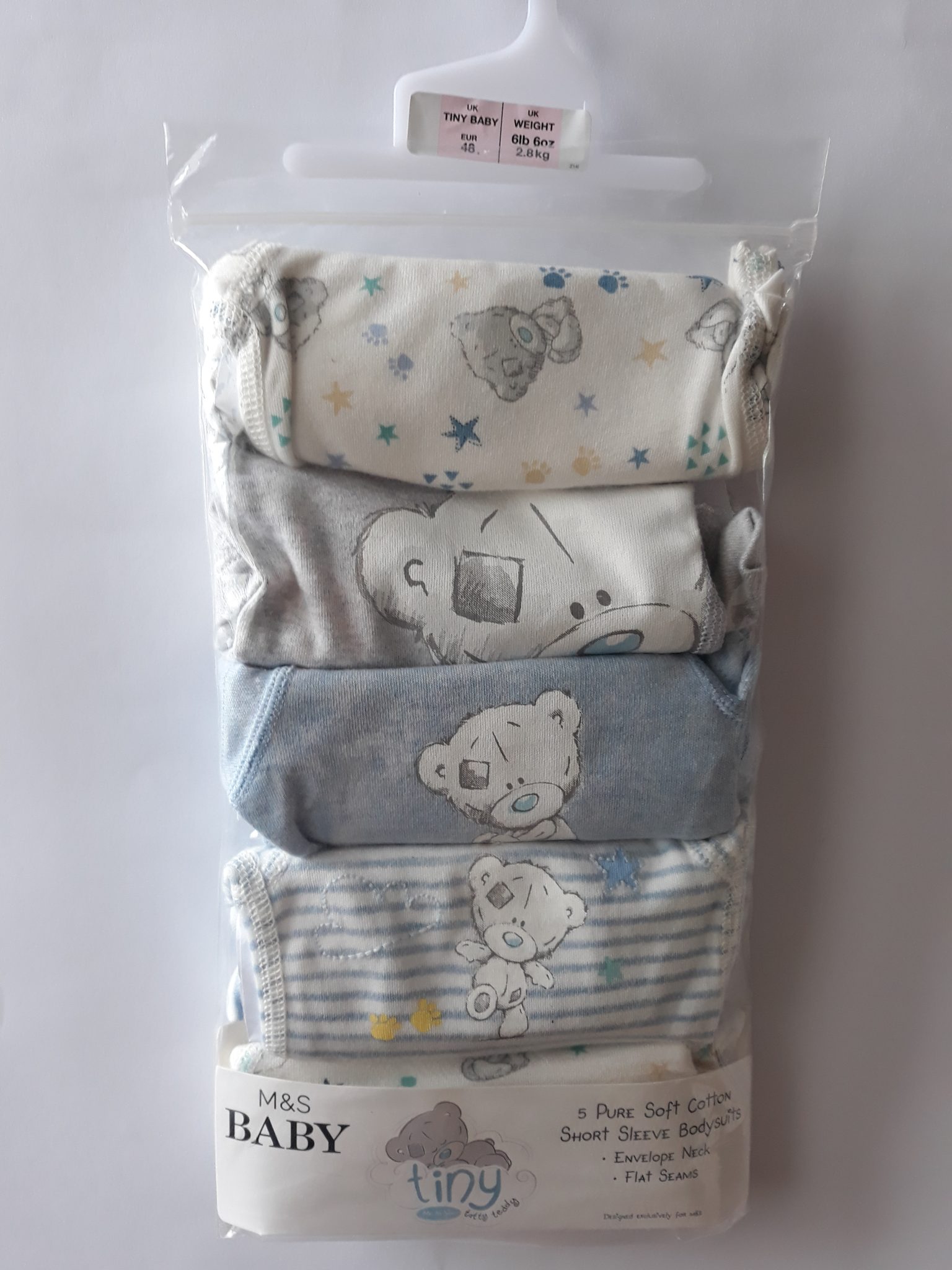 Набір з п’яти боді для хлопчика на tiny baby M&S — фото 1