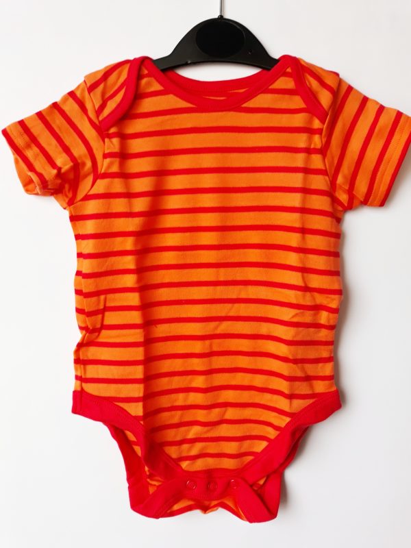 Боди в красно оранжевую полоску Mothercare