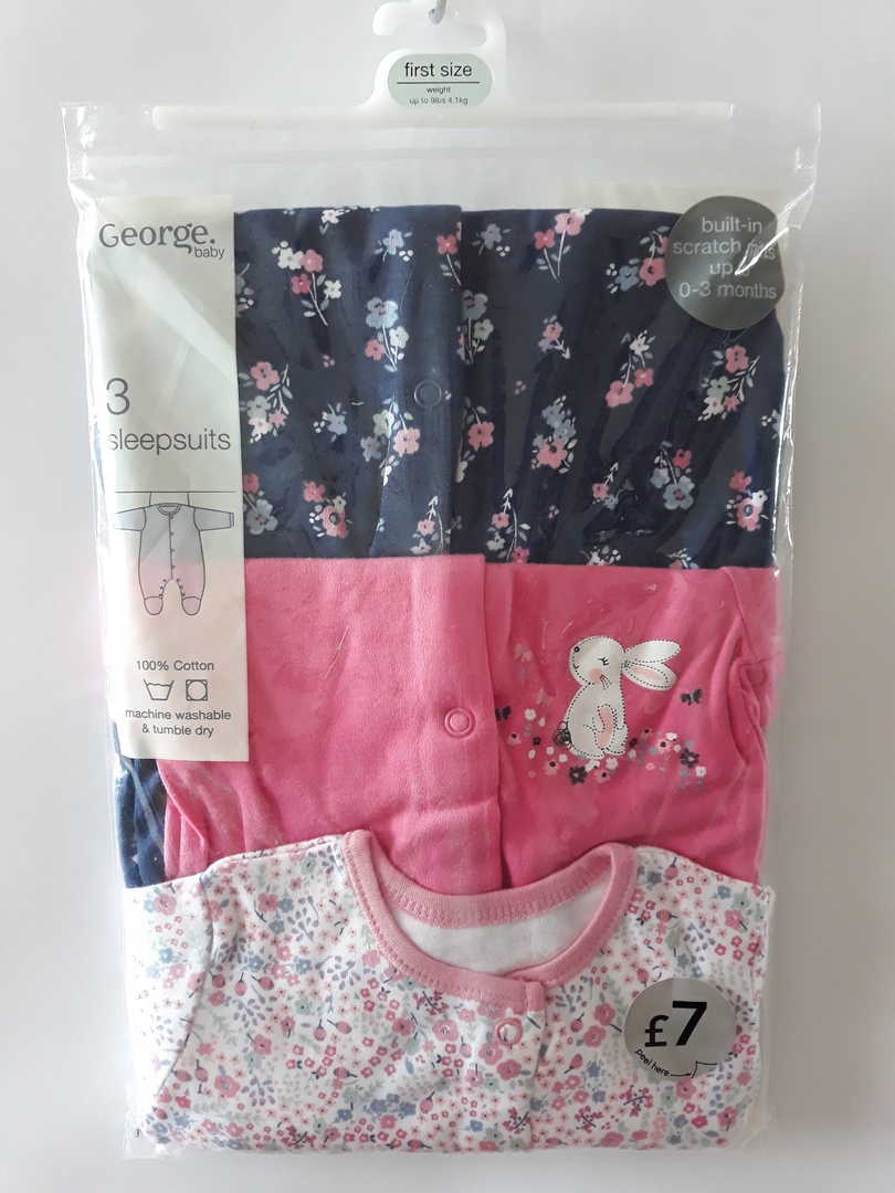 Сліпи зайченя для дівчинки first size George