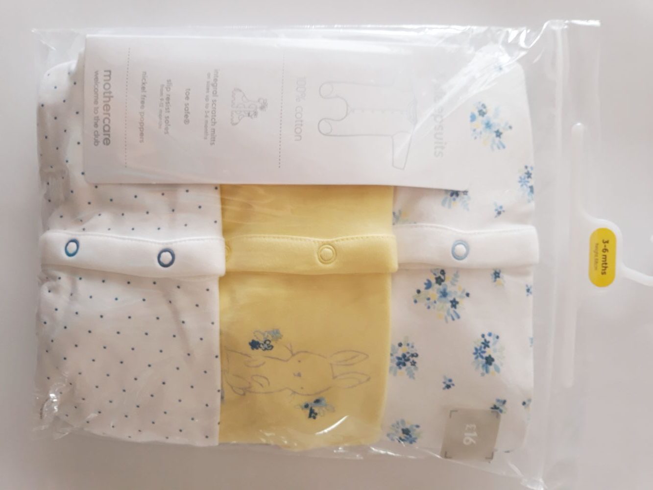 Сліпи "Зайченя та квіти" для дівчинки Mothercare — фото 1