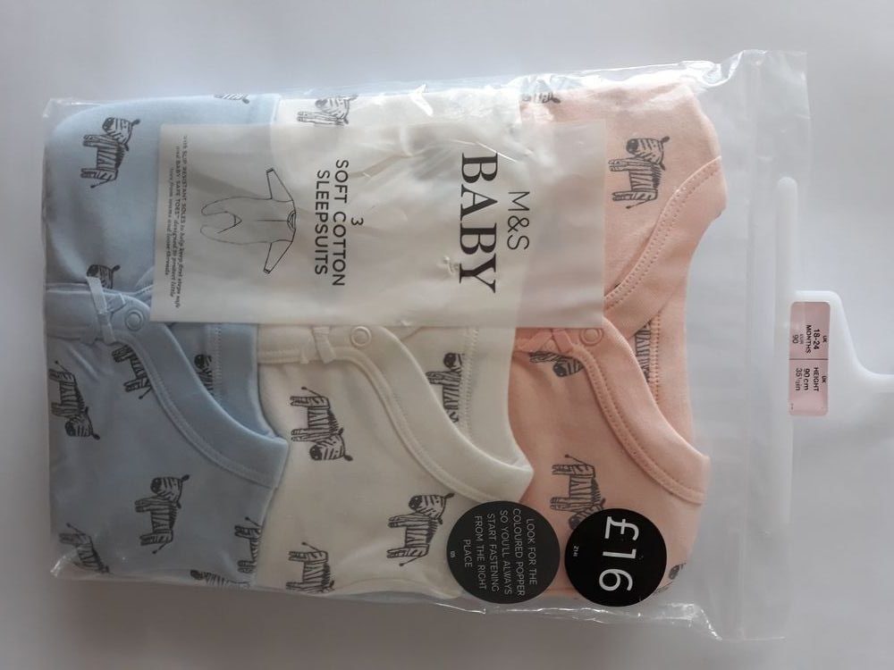Сліпи "Зебра" для дівчинки на 18-24 місяці M&S — фото 1