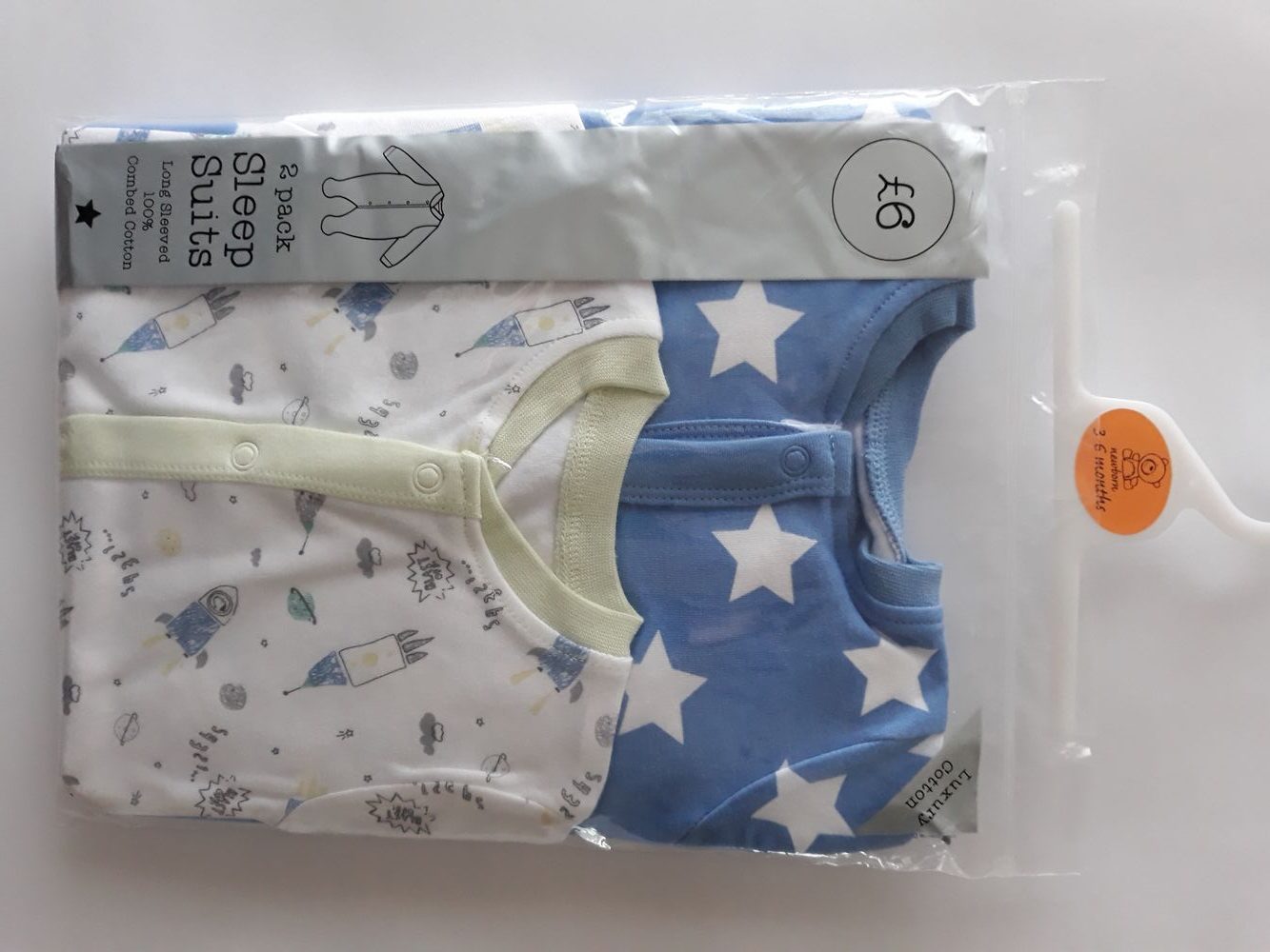 Сліпи " Галактика" для хлопчика на 3-6 місяців Matalan — фото 1