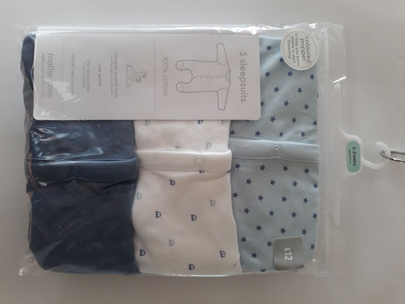 Сліпи "Автомобілі та зірки" для хлопчика на 1-3 місяці Mothercare — фото 1