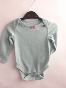 Боди зелёный с красным бантиком M&S