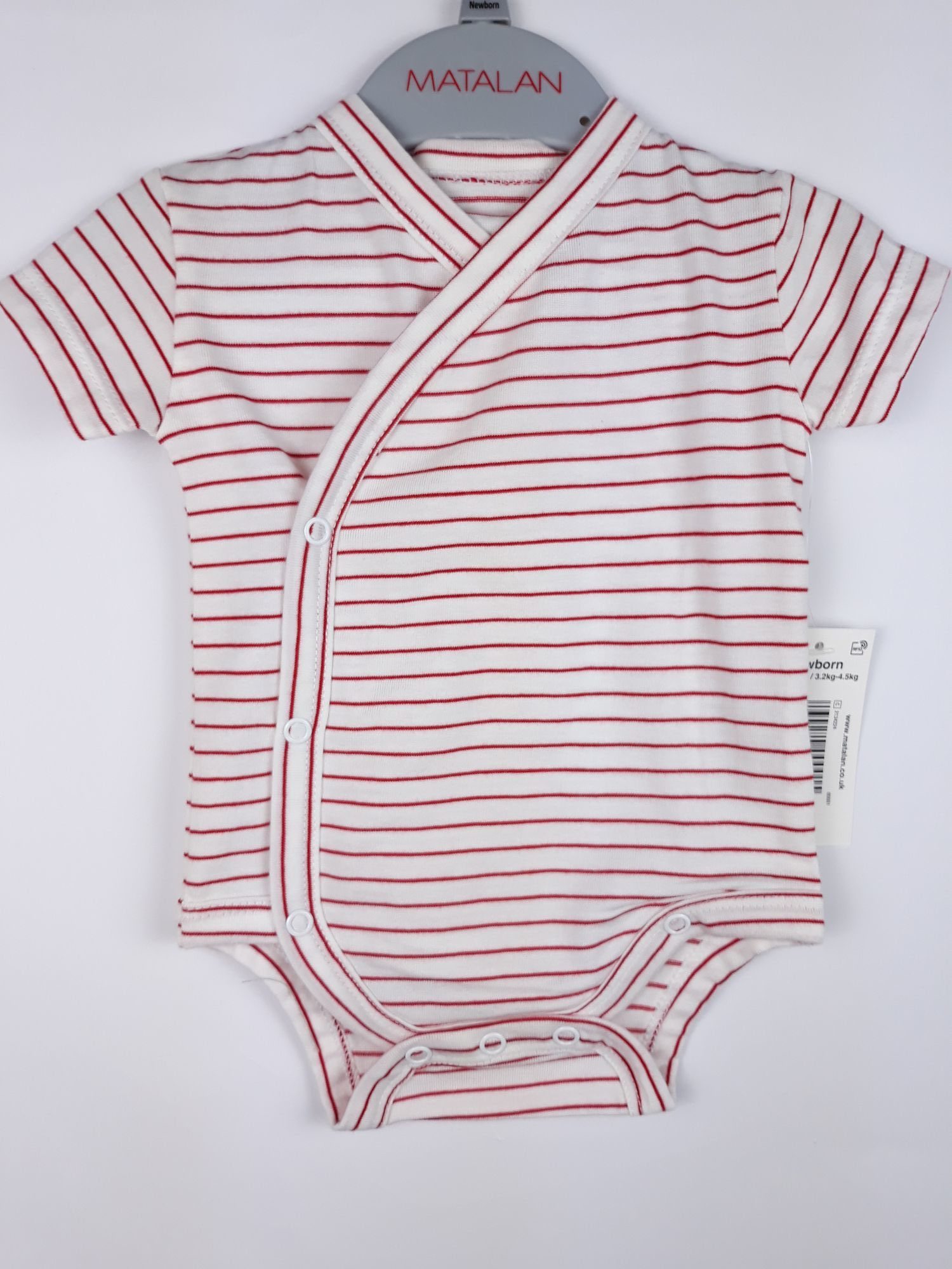 Боді "Стрічка рожева та біла" для хлопчика Newborn Matalan