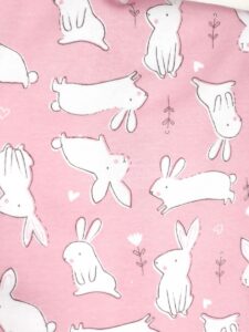 Сліп рожевий з білими кроликами на дівчинку Matalan — фото 3