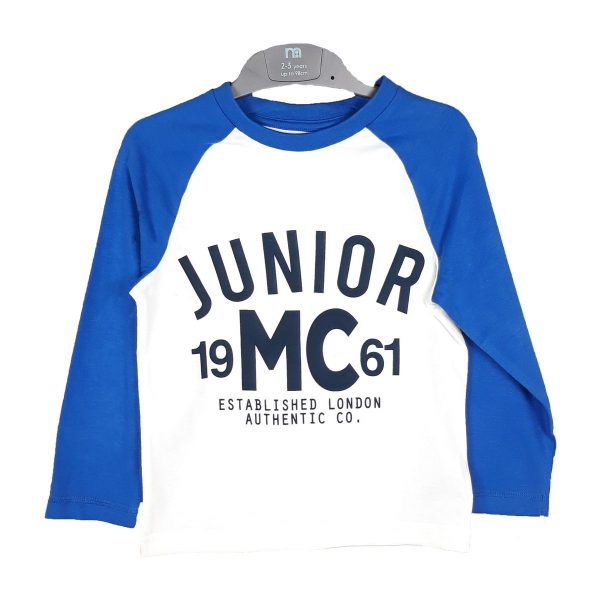 Реглан з синіми рукавами "Junior" Mothercare