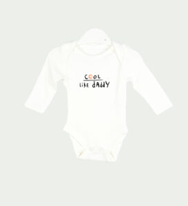 Боді білий з написом cool like daddy George