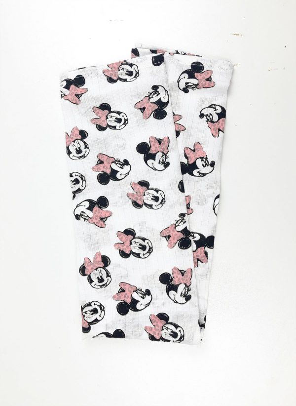 Пеленка белая з Minni и розовым бантом Disney George