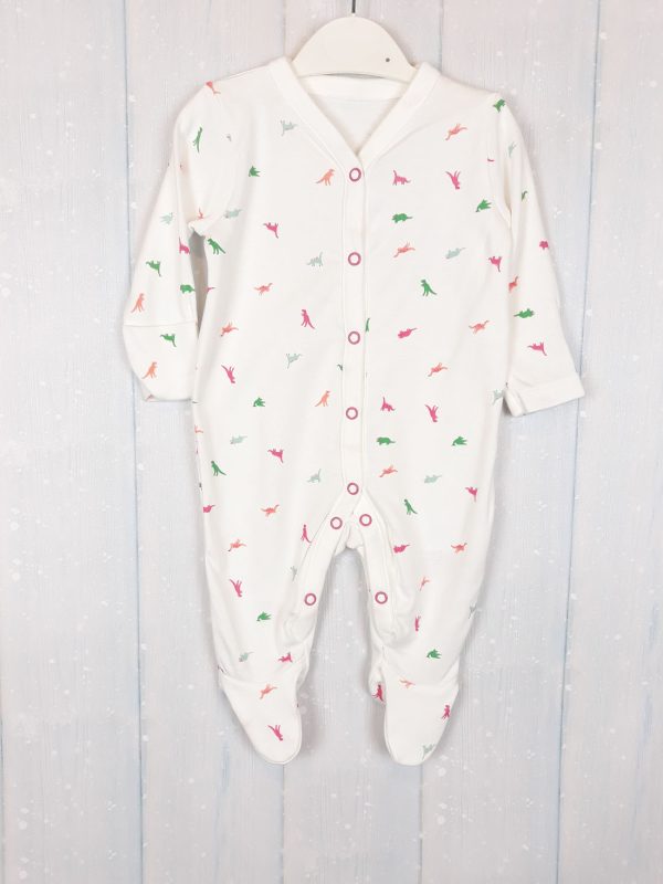 Человечек белый с разноцветными динозаврами Mothercare