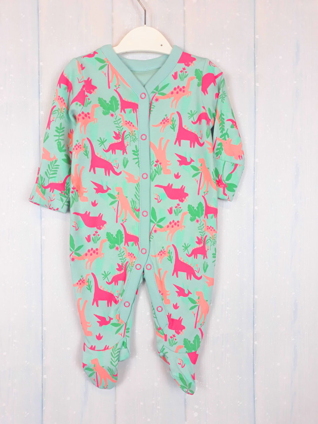 Чоловічок зелений з динозаврами Mothercare