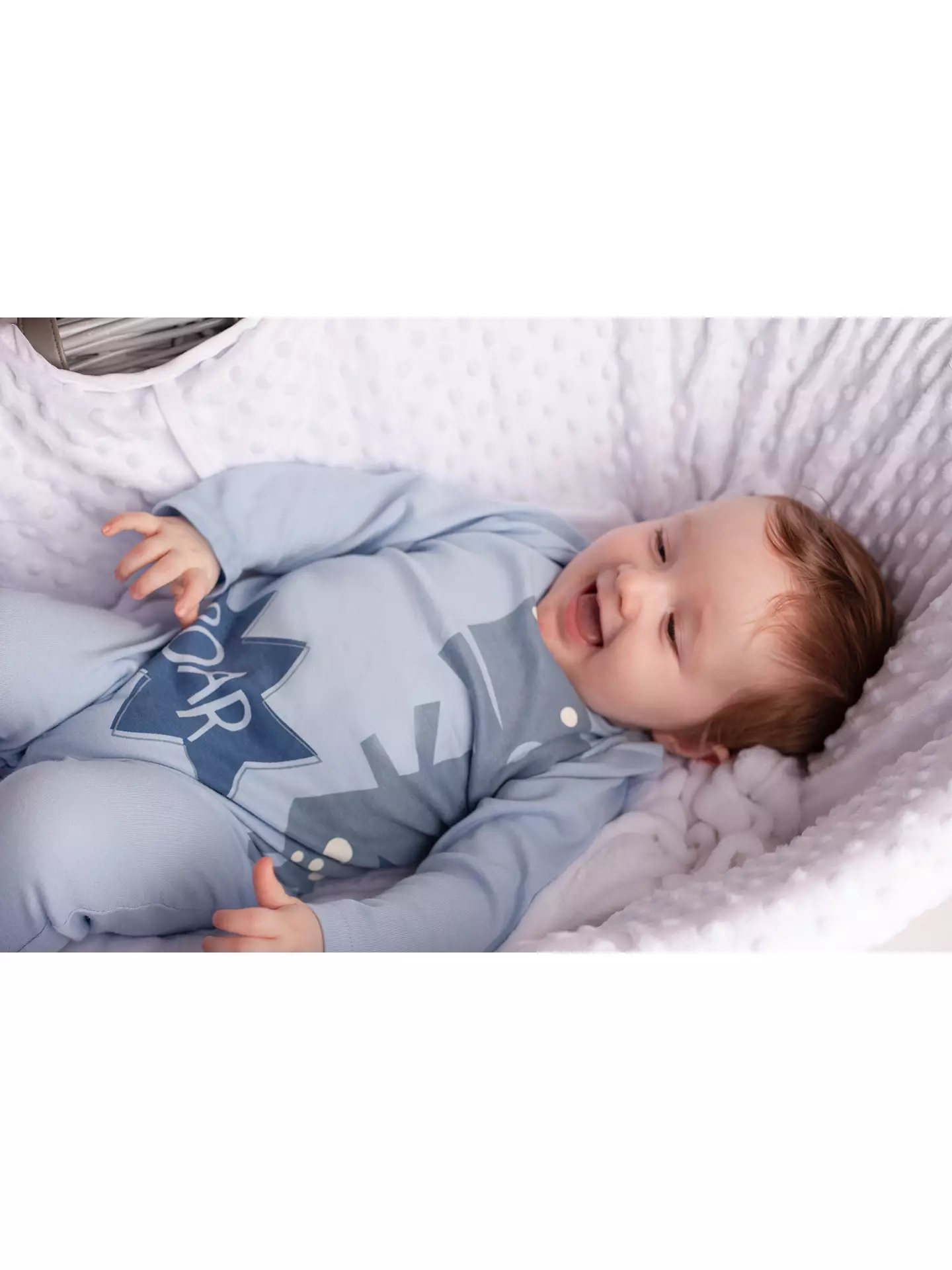 Чоловічок з біло-блакитними динозаврами John Lewis & Partners Mini Cuddlesо — фото 3