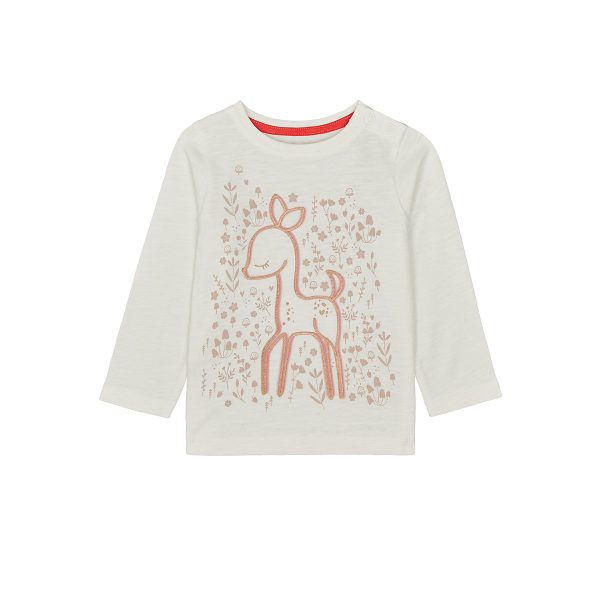Реглан белый с оленем Mothercare