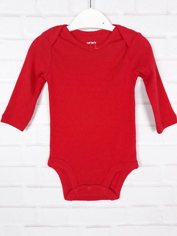 Боди красный с бантиком Carter's