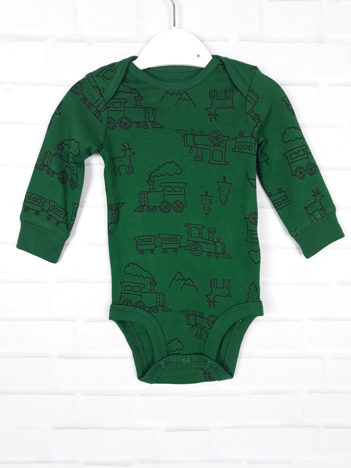 Боді зелений з потягами Carter's