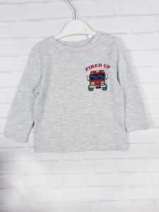 Реглан серый с пожарной машиной Old Navy