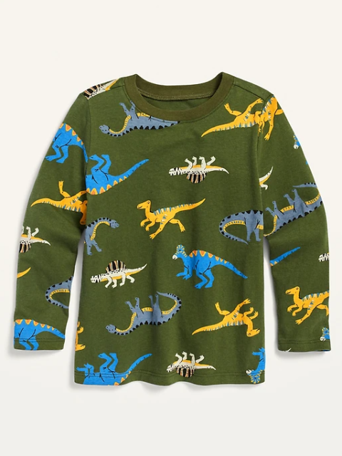 Реглан зеленый с динозаврами Old Navy