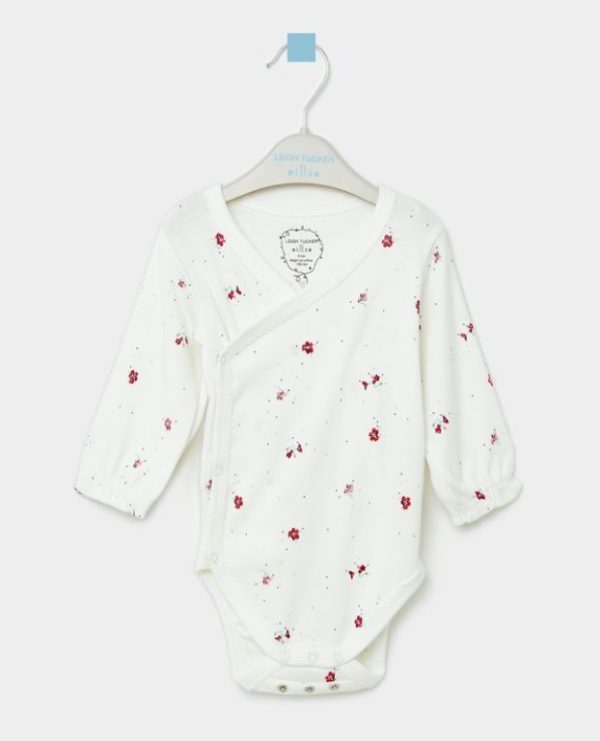 Боди с застежкою на бок и цветами DUNNES STORES