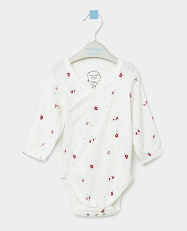 Боди с застежкою на бок и цветами DUNNES STORES