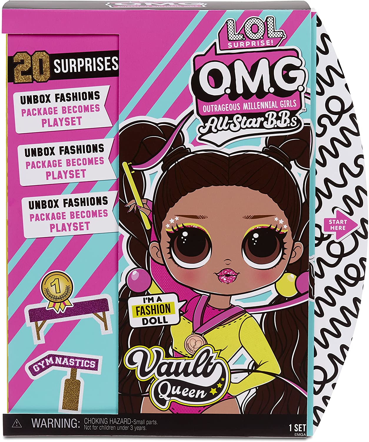 Кукла LOL Surprise OMG Sports Vault Queen Artistic Gymnastics Fashion Doll with 20 Surprises — фото 2