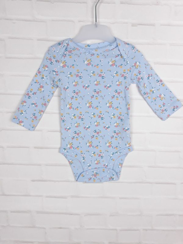 Боди синего цвета с цветами Carter's