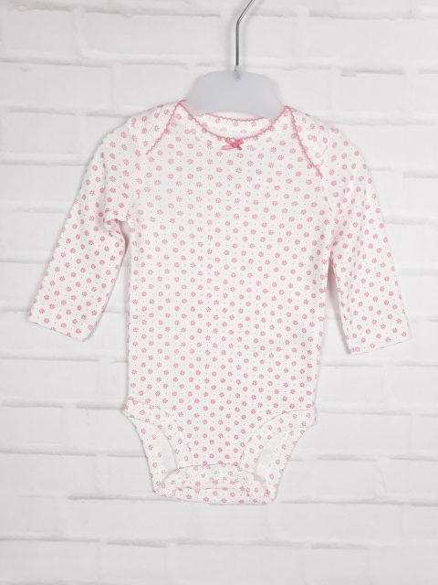 Боди белый с розовыми цветами Carter's