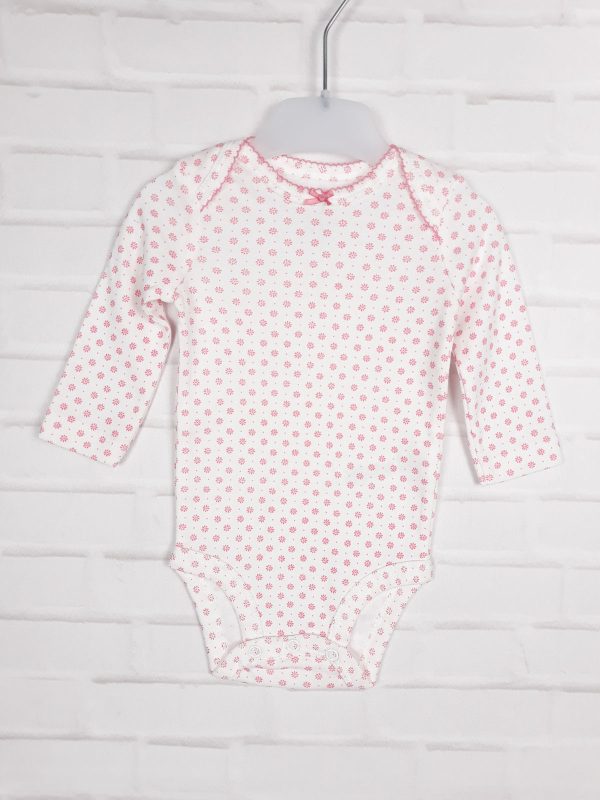 Боди белый с розовыми цветами Carter's
