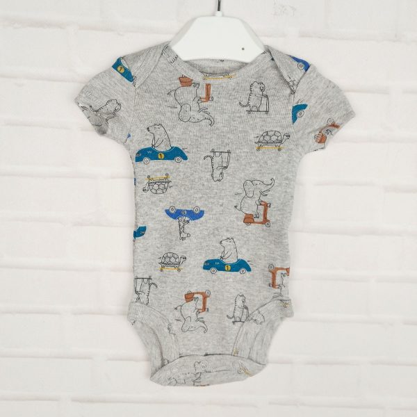 Боди серый с цирковыми животными Carter's