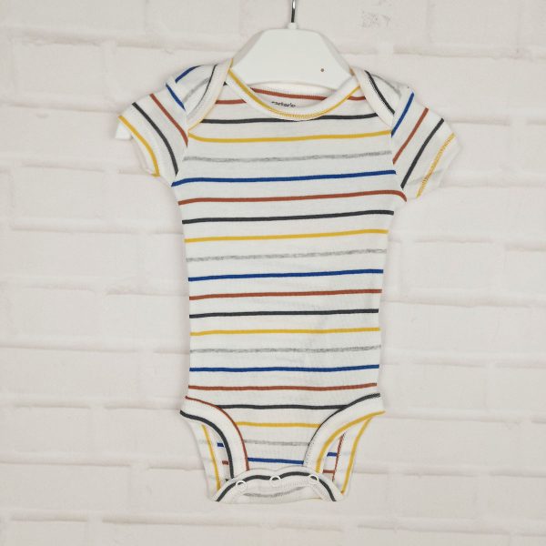 Боди белый с разноцветными полосками Carter's