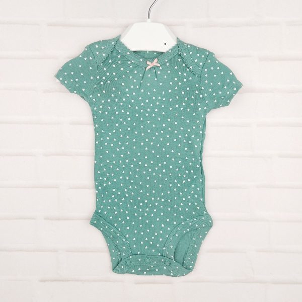 Боді зелений з серцями Carter's