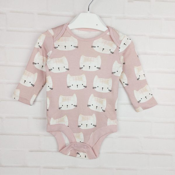 Боди розовый с кошками TU
