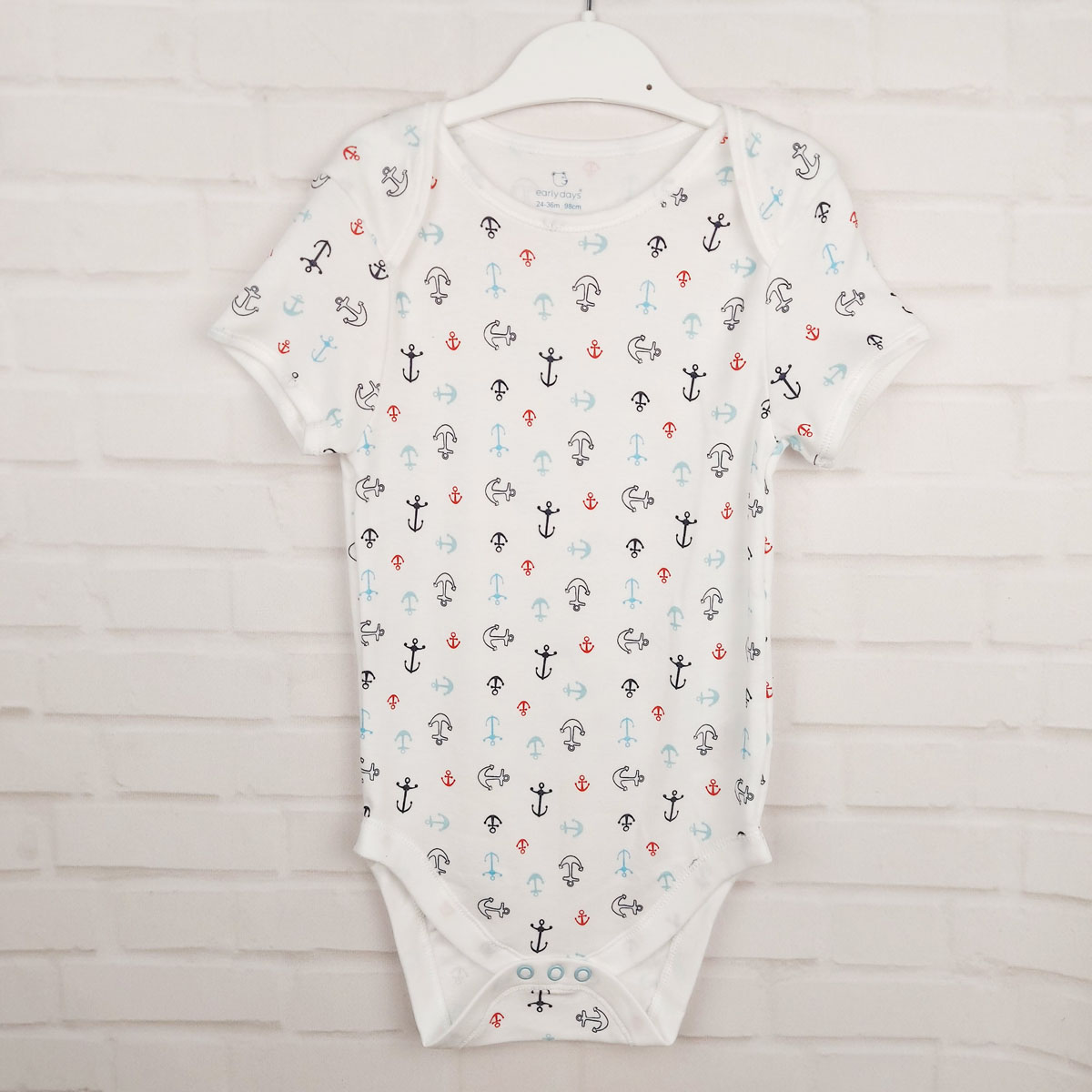Боди белого цвета с якорем Primark