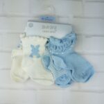 Шкарпетки білого кольору з блакитними квітками Matalan — фото 2