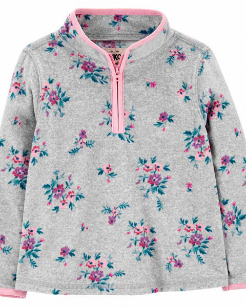 Кофта флисовая серого цвета с цветами OshKosh B'gosh