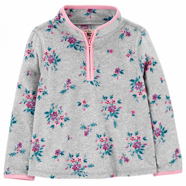 Кофта флісова сірого кольору з квітами OshKosh B'gosh