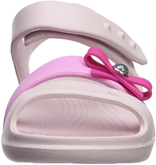 Сандали белого цвета с красным бантиком Crocs (оригинал) — фото 5