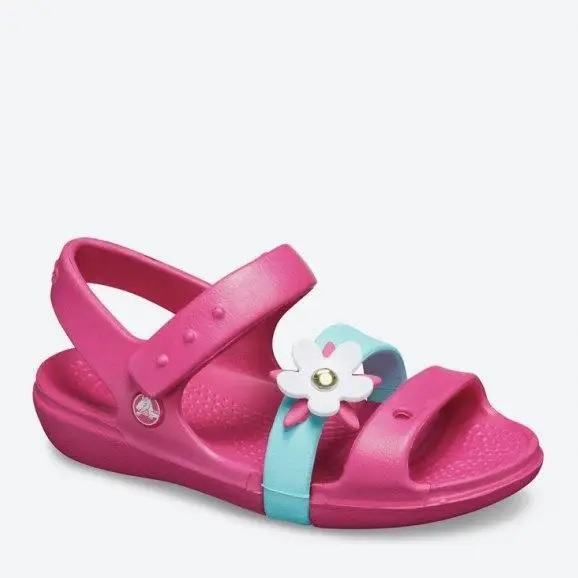 Сандали красного цвета с белым бантиком Crocs (оригинал) — фото 3