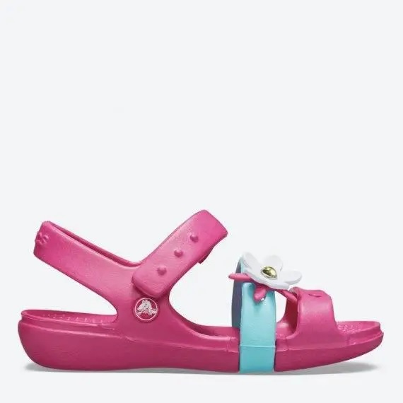 Сандали красного цвета с белым бантиком Crocs (оригинал) — фото 2