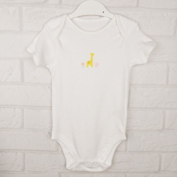 Боді білий з жовтою жирафою George
