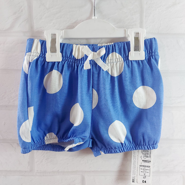 Шорти синього кольору з білими кружечками M&S