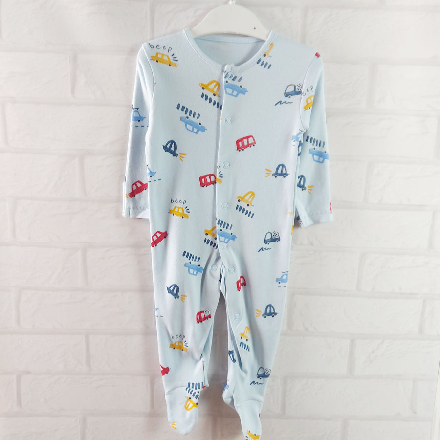 Чоловічок блакитний з кольоровими машинками Matalan