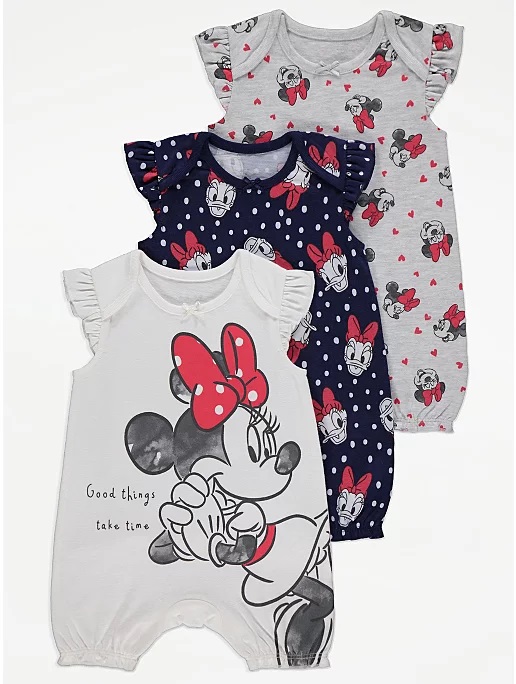 Набір з 3 ромперів Disney Minnie Mouse and Daisy Duck George