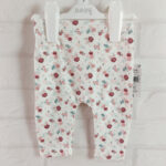 Штаны белые с красными розами Matalan
