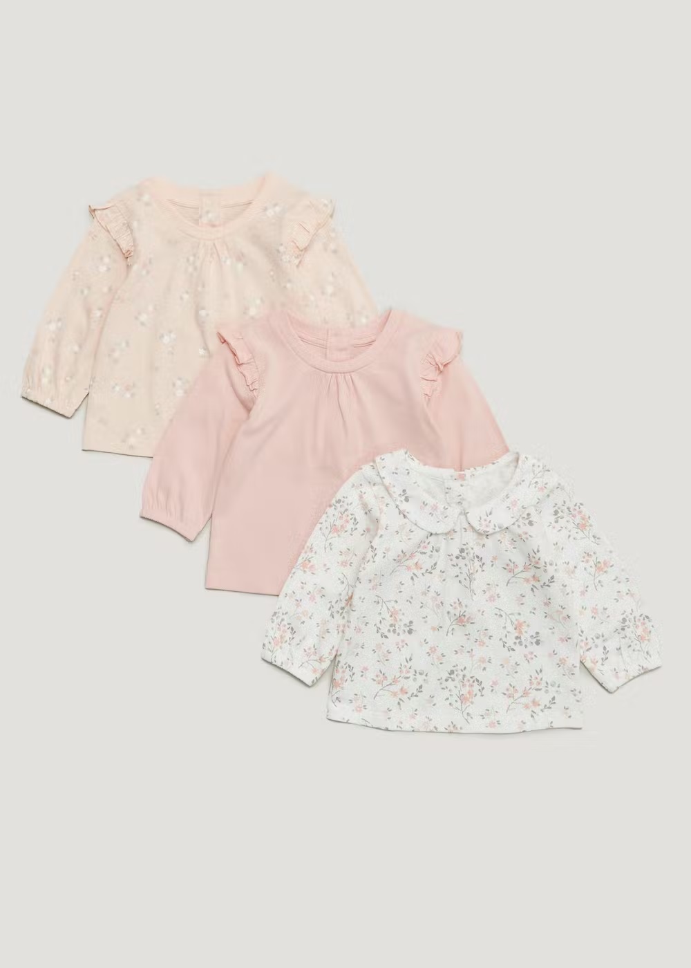 Набір 3 білих та рожевих регланів Matalan