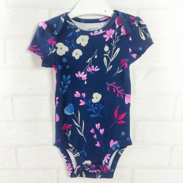 Боди синего цвета с цветами Carter's