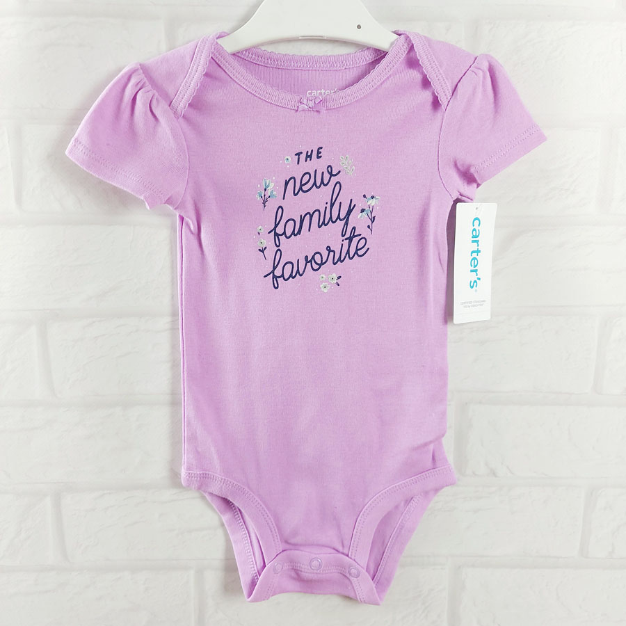 Боді з написом та квітами Carter's