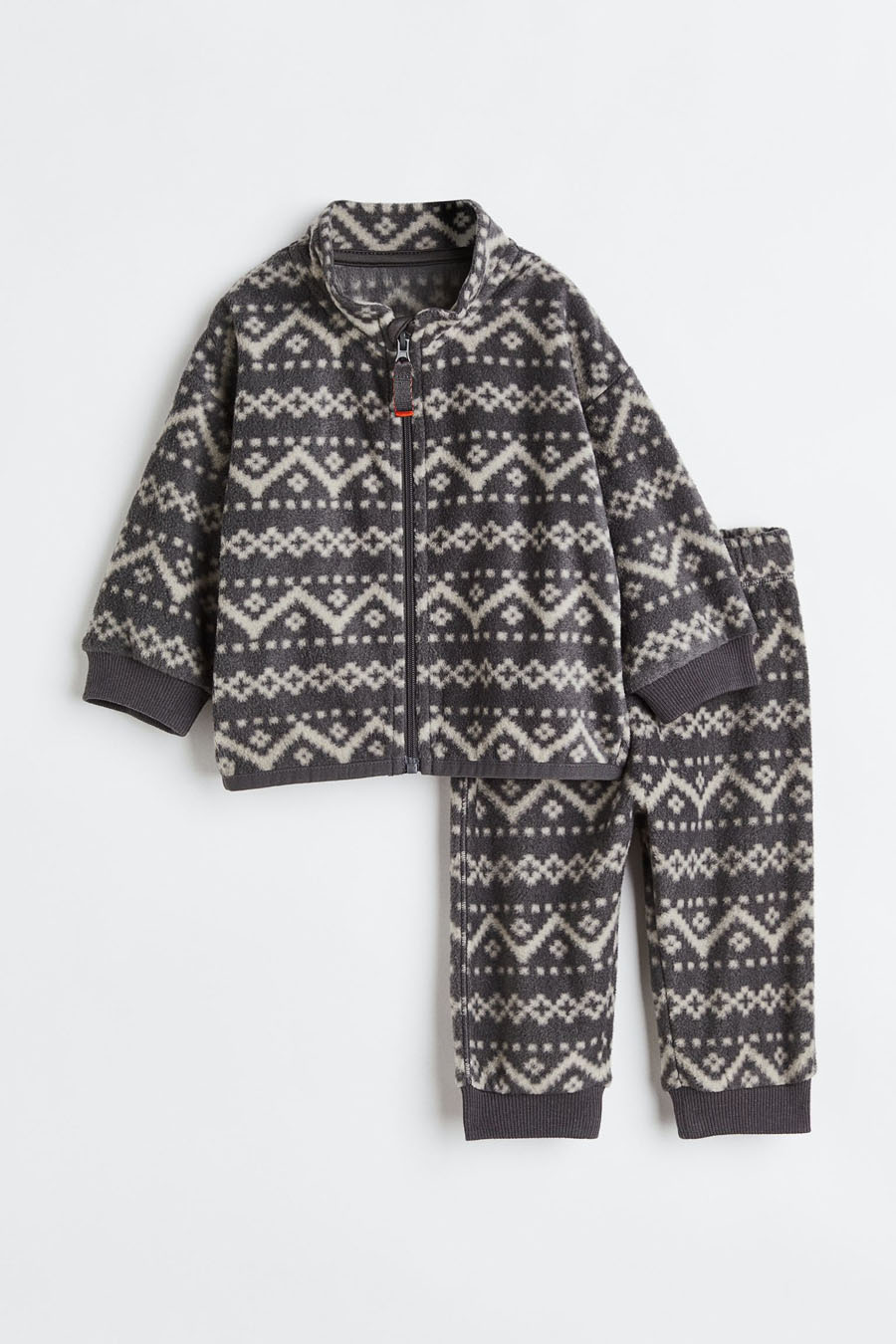 Комплект з мягкого теплого флісу коричневого кольору H&M