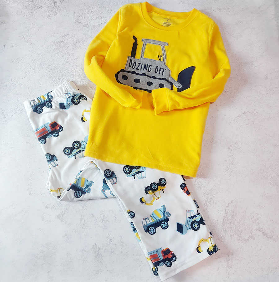 Пижама флисовая со строительными машинами Carter's