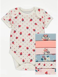 Набор 7 боди Minnie Mouse и клубникой George Disney
